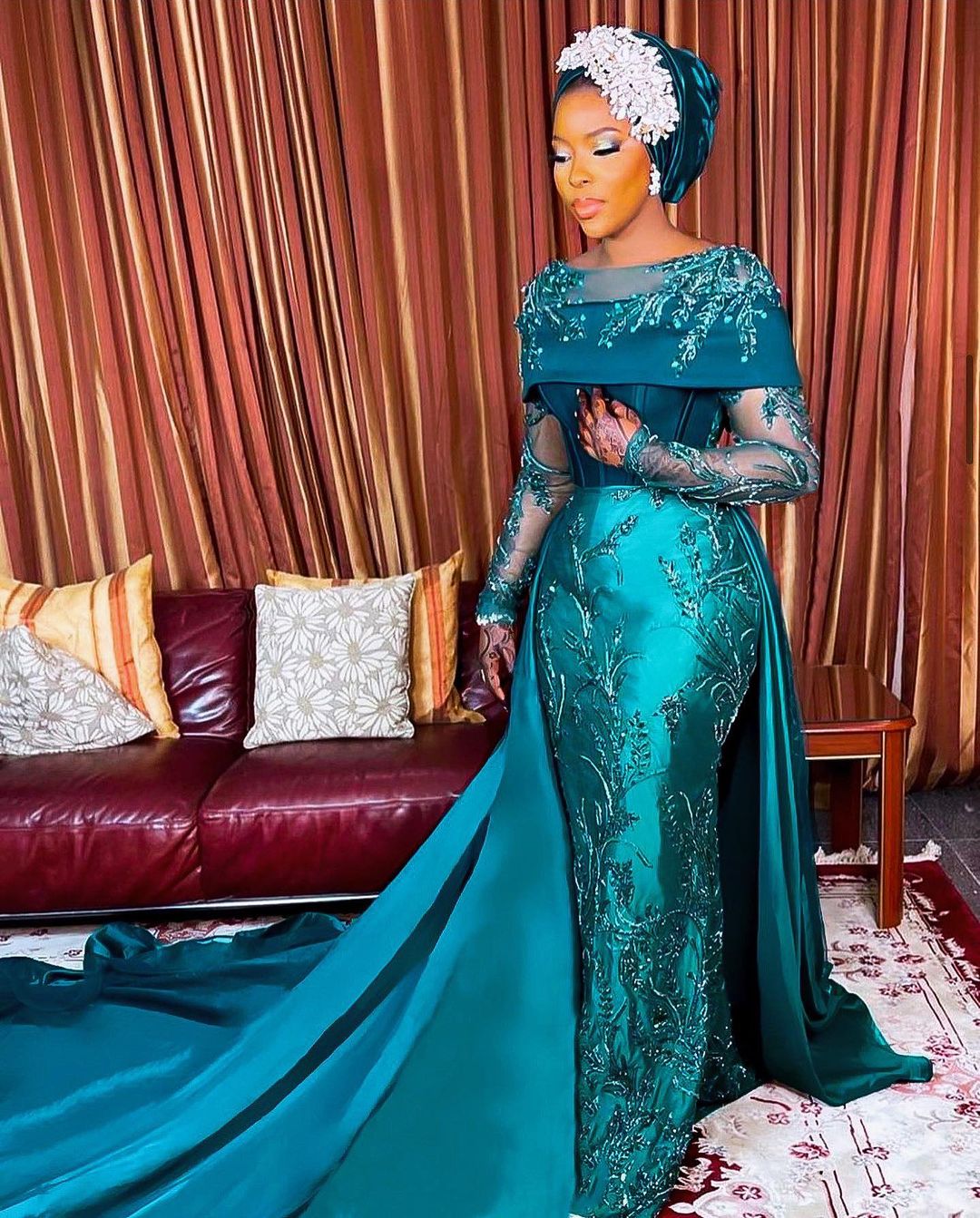 2022 Plus Size Arabic Aso Ebi Hunter Green Mermaid Prom Dresses Lace Beaded Evening Formal Party Second Reception Birthday Engagement Gowns Dress ZJ27