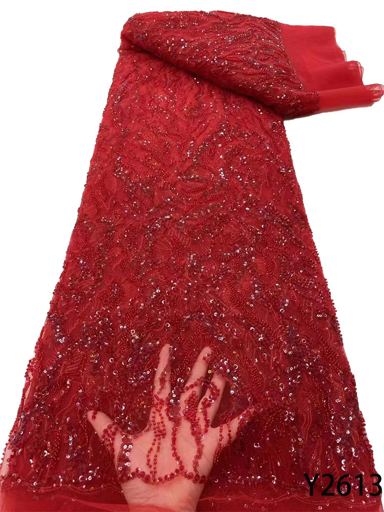 2022 Latest Handmade Beaded French Lace Fabric Embroidery African Mesh Sequins Lace Fabrics For Wedding Dress Y2613
2022 Latest Handmade Beaded French Lace Fabric Embroidery African Mesh Sequins Lace Fabrics For Wedding Dress Y2613