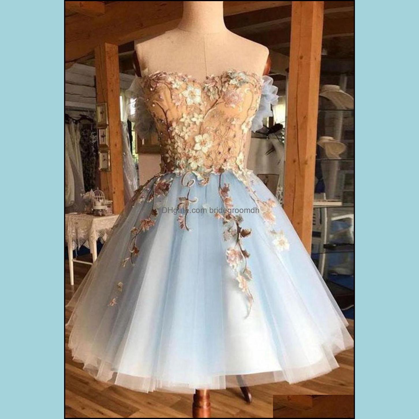 Prom Dresses Cute Short Flower Applique Dress Fairytale Honeymoon Tle Skirt Floral Event Wear Party Gown Custom Ma Bridegroomdh Dhdto, Lavender
Prom Dresses Cute Short Flower Applique Dress Fairytale Honeymoon Tle Skirt Floral Event Wear Party Gown Custom Ma Bridegroomdh Dhdto, Lavender