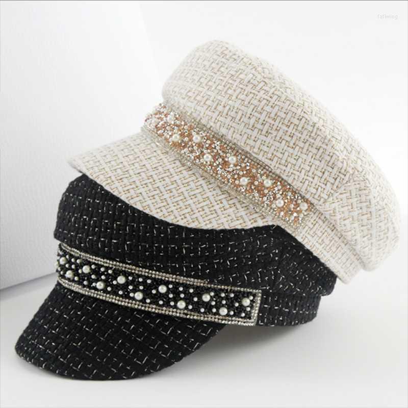 Berets Autumn Winter Beret For Women Solid Pearl Lady Octagonal Hat Leisure Baseball Cap Plain Sboy Ladies Painter CapBerets, Black
Berets Autumn Winter Beret For Women Solid Pearl Lady Octagonal Hat Leisure Baseball Cap Plain Sboy Ladies Painter CapBerets, Black