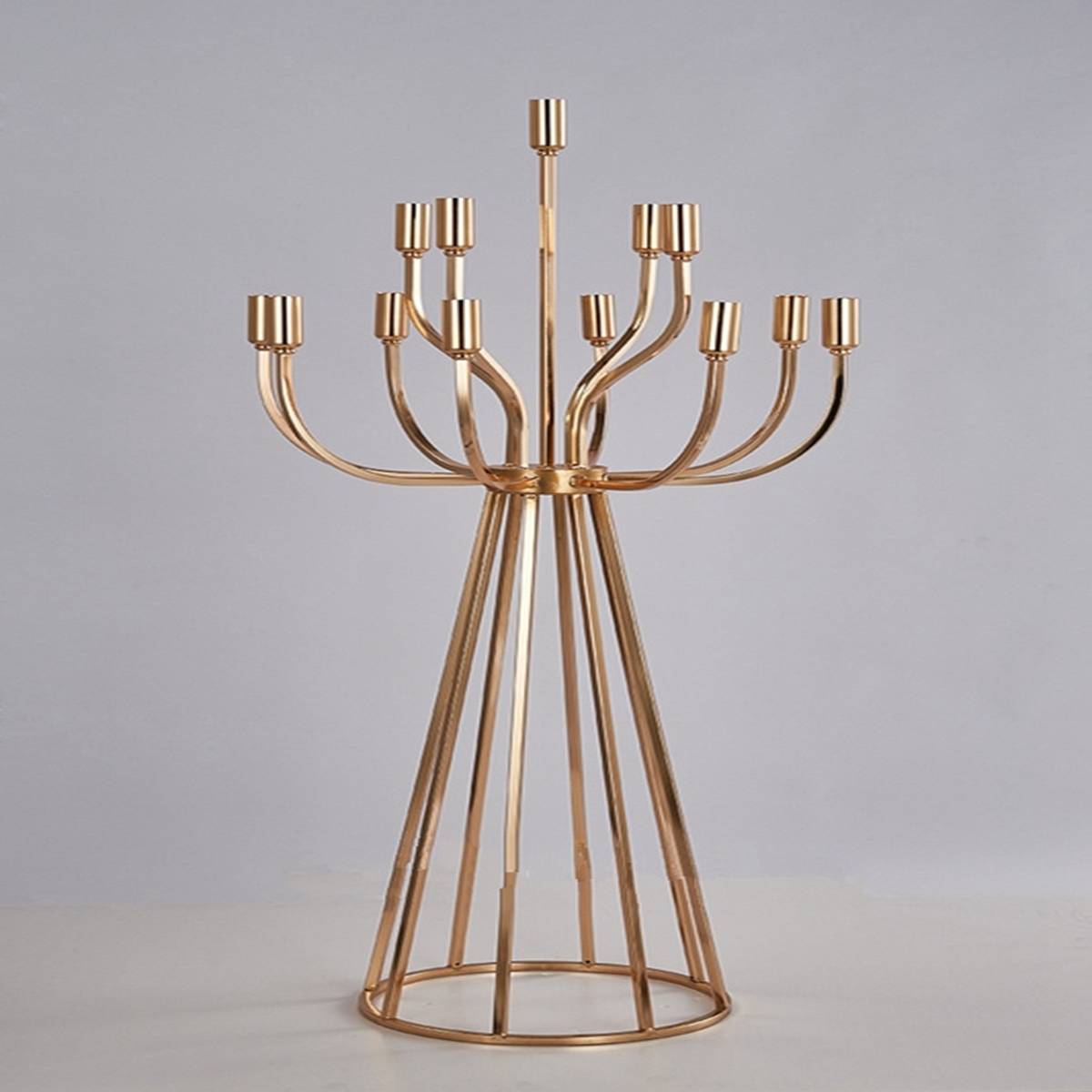 Decoration Candle Holders Metal Candlestick Flower Vase Table Centrepiece Event Flower Rack Floor Road Lead Wedding imake176