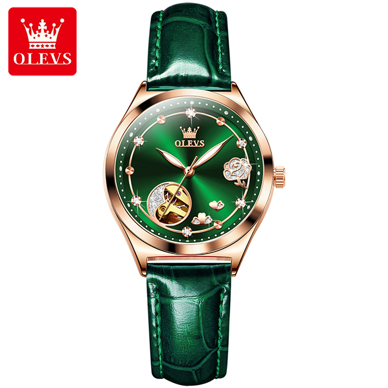 OLEVS Top Luxury Brand Fashion Watch 2022 New Diamond Hollow Mechanical Watch Waterproof Ladies Watch Birthday Gift Set, Green
OLEVS Top Luxury Brand Fashion Watch 2022 New Diamond Hollow Mechanical Watch Waterproof Ladies Watch Birthday Gift Set, Green