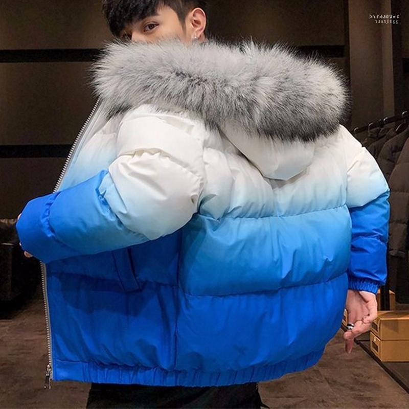 Men's Down & Parkas Winter Casual Parka Men Coat With Big Fur Collar Gradient Color Outwear Waterproof Thicken Warm Gradual Hooded Jacket Ph, 008red
Men's Down & Parkas Winter Casual Parka Men Coat With Big Fur Collar Gradient Color Outwear Waterproof Thicken Warm Gradual Hooded Jacket Ph, 008red