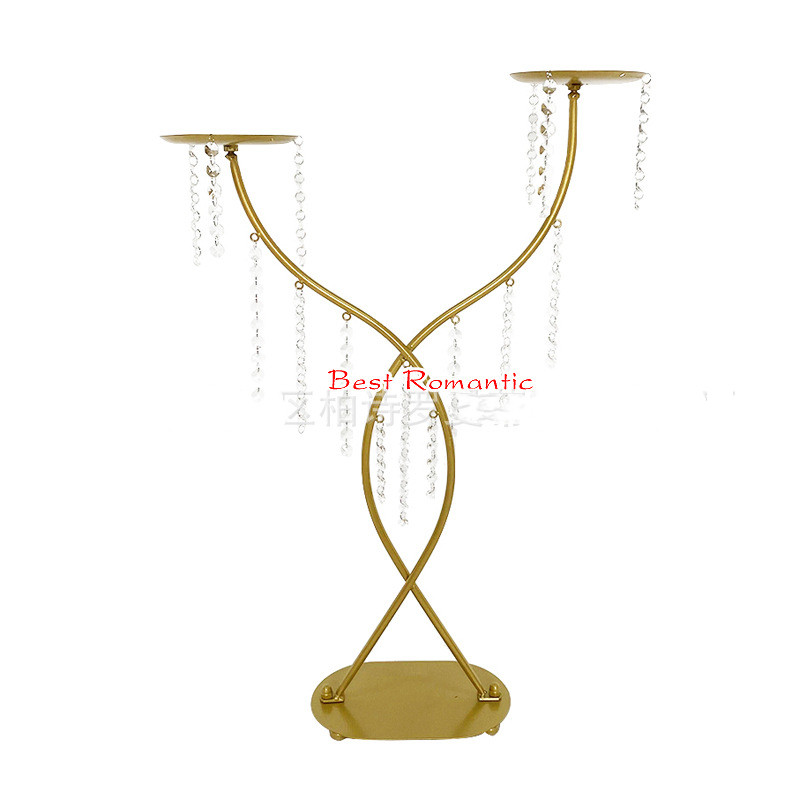 Trumpet metal iron flower stand party decoration center main table decoration ornament DIY