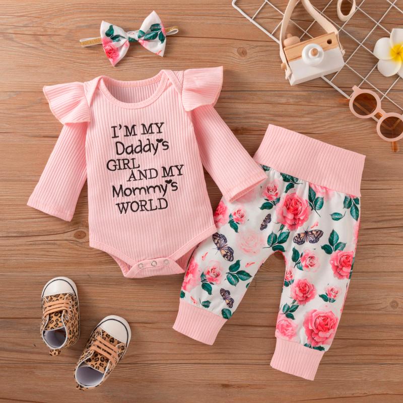 Clothing Sets 3pcs/set Born Baby Girls Clothes Ruffle Ribbed Romper Floral Pants Headband Winter Outfits Girl 6 12 18 24 MonthsClothing, Pink
Clothing Sets 3pcs/set Born Baby Girls Clothes Ruffle Ribbed Romper Floral Pants Headband Winter Outfits Girl 6 12 18 24 MonthsClothing, Pink