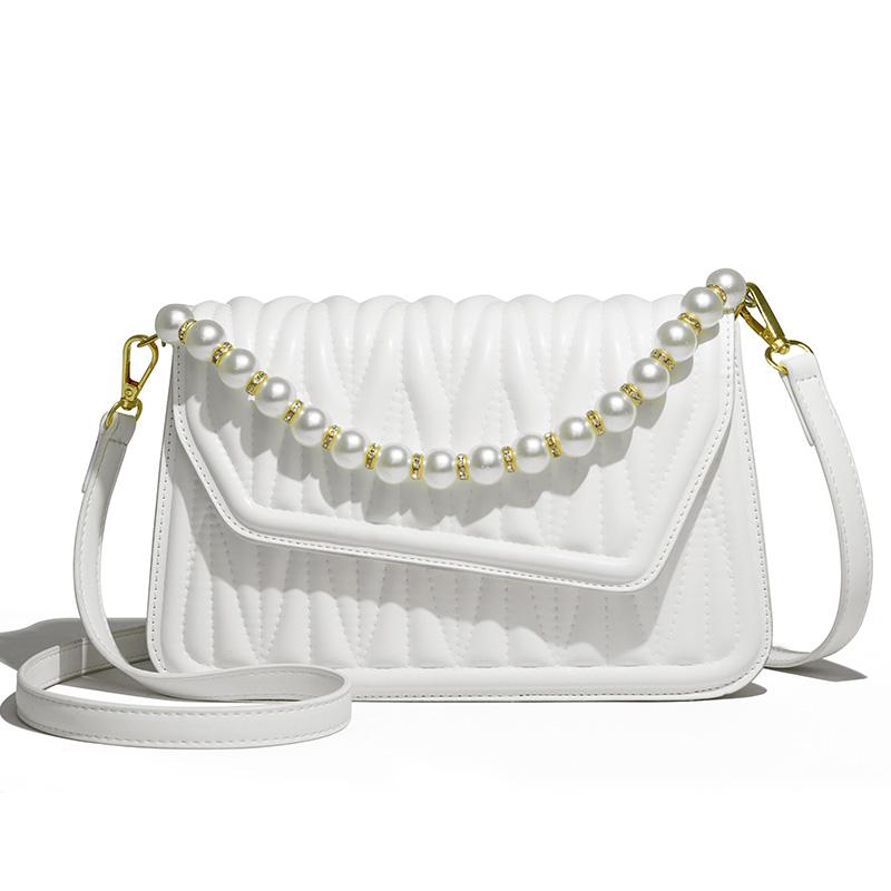 Evening Bags Famous Ladies Designer Shoulder Solid Color Pearl Chain Handbag Fashion High Quality Leather Large Capacity Crossbody BagsEveni, White
Evening Bags Famous Ladies Designer Shoulder Solid Color Pearl Chain Handbag Fashion High Quality Leather Large Capacity Crossbody BagsEveni, White