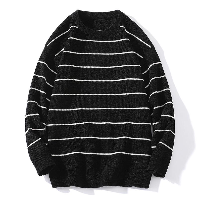 Men's Sweaters Knitted Vintage Loose Stripe High Quality Spring Autumn Pullover Fashion Casual Men Top -4XLMen's, Black
Men's Sweaters Knitted Vintage Loose Stripe High Quality Spring Autumn Pullover Fashion Casual Men Top -4XLMen's, Black