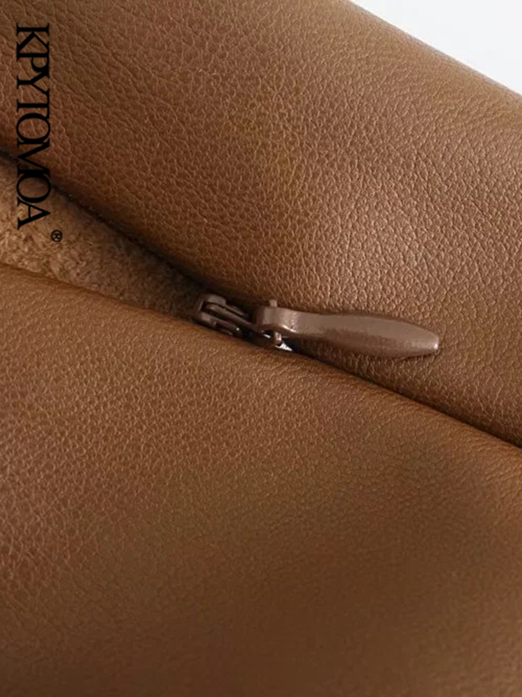 KPYTOMOA Women Fashion With Belt Faux Leather Pleated Mini Skirt VIntage High Waist Side Zipper Female Skirts Mujer 220322