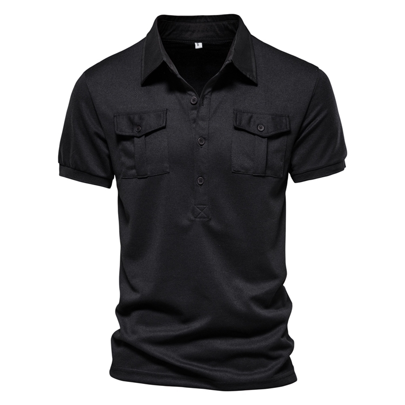 AIOPESON Summer Anitpilling Polo Shirts for Men Double Pocket Short Sleeved Business Social Casual Mens Polos Tees 220704, Light blue
AIOPESON Summer Anitpilling Polo Shirts for Men Double Pocket Short Sleeved Business Social Casual Mens Polos Tees 220704, Light blue