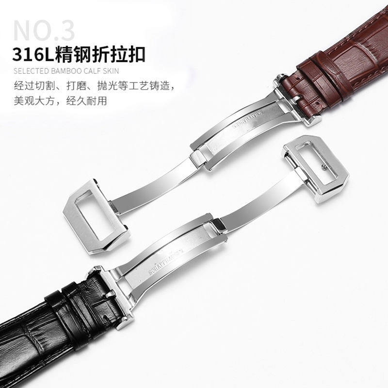 Watch Band For IWC PORTOFINO PORTUGIESER Genuine Leather Men 20mm 22mm Strap Chain Accessories Bracelet W220419