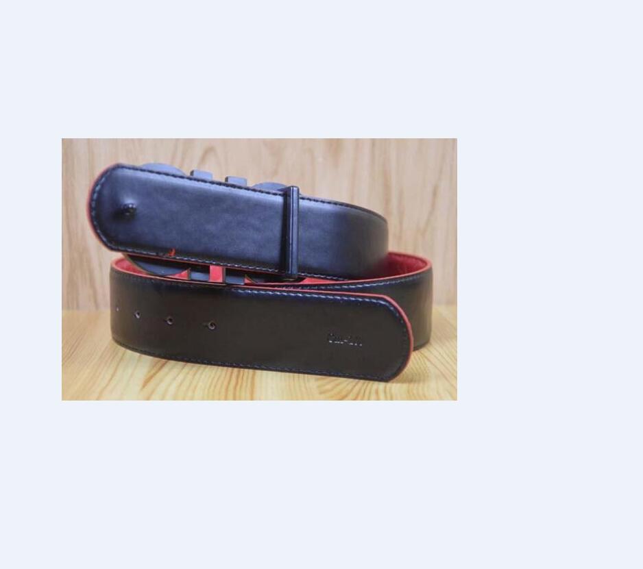 Big large buckle genuine leather belt with box designer men women high quality mens belts 4cm width