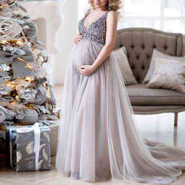 Sexy Maternity Shoot Dress Sequins Tulle Pregnancy Photography Dresses Sleeveless Maxi Gown For Pregnant Women Long Photo Prop G220418, As picture
Sexy Maternity Shoot Dress Sequins Tulle Pregnancy Photography Dresses Sleeveless Maxi Gown For Pregnant Women Long Photo Prop G220418, As picture