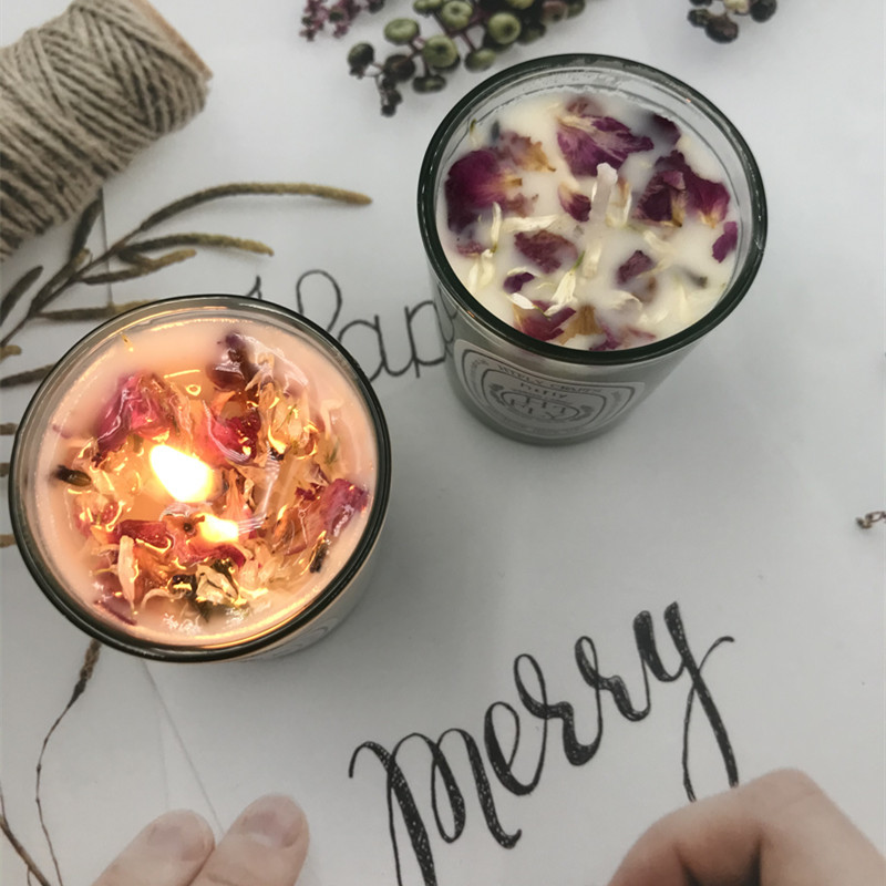 Scented Candles Gift For Women 60g Soy Wax Rose Petal For Home Decor Yoga Stress Relief Bath Spa Birthday Gifts For Her