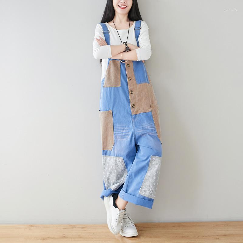 Women's Jumpsuits & Rompers Wide Leg Denim Baggy Contrast Color Overalls Vintage Patchwork Cowboy Loose Big Size Drop Crotch Bib JeansWomen', Blue
Women's Jumpsuits & Rompers Wide Leg Denim Baggy Contrast Color Overalls Vintage Patchwork Cowboy Loose Big Size Drop Crotch Bib JeansWomen', Blue