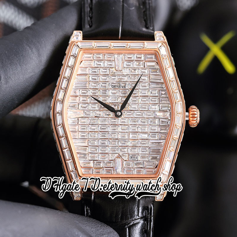 TWF Malte Paved Baguette Diamonds Dial A21j Automatic Mens Watch Rose Gold Iced Out baguette cut Diamond Bezel Black Leather Strap Super eternity Jewelry Watches, Watch waterproof production cost
TWF Malte Paved Baguette Diamonds Dial A21j Automatic Mens Watch Rose Gold Iced Out baguette cut Diamond Bezel Black Leather Strap Super eternity Jewelry Watches, Watch waterproof production cost
