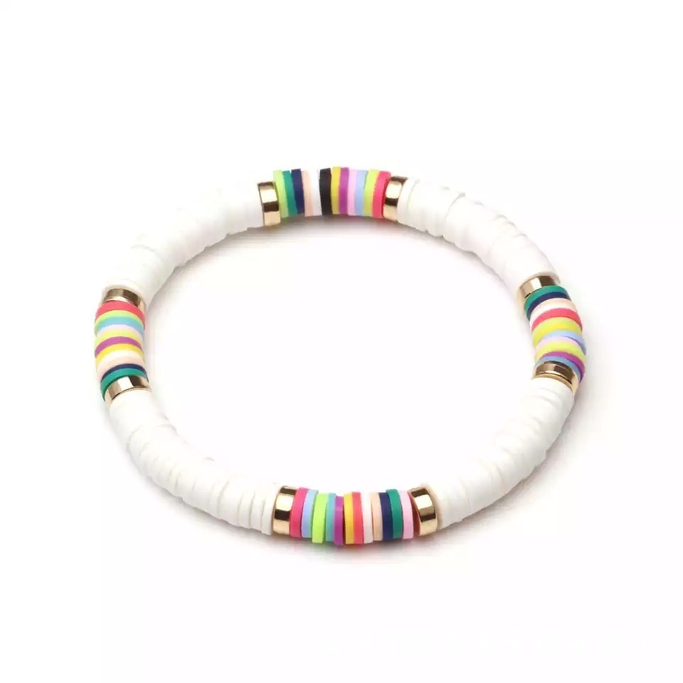 Handmade Jewelry Wholesale 6mm Soft Pottery Spacer Bracelet Beach Mixed Color Elastic Rope Sliced Soft Pottery Bracelet
Handmade Jewelry Wholesale 6mm Soft Pottery Spacer Bracelet Beach Mixed Color Elastic Rope Sliced Soft Pottery Bracelet