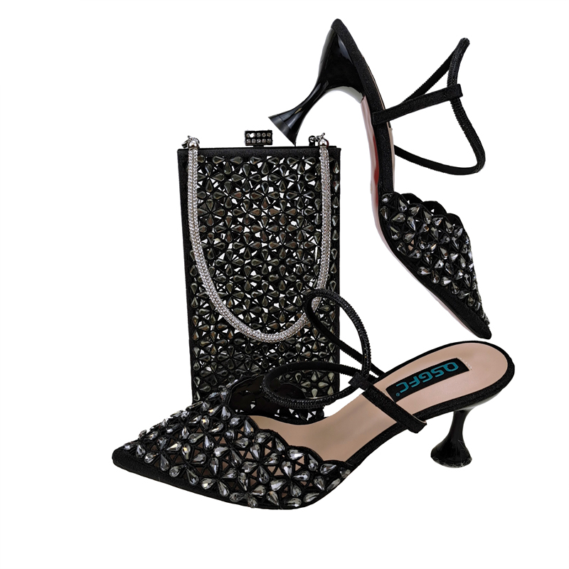 QSGFC Comfortable Black Color Shoes PU leather Popular Pointed Full Of Diamonds And Shiny Shoes With Bags Banquet Friends Party hollow-carved designer Wedding, Clear
QSGFC Comfortable Black Color Shoes PU leather Popular Pointed Full Of Diamonds And Shiny Shoes With Bags Banquet Friends Party hollow-carved designer Wedding, Clear