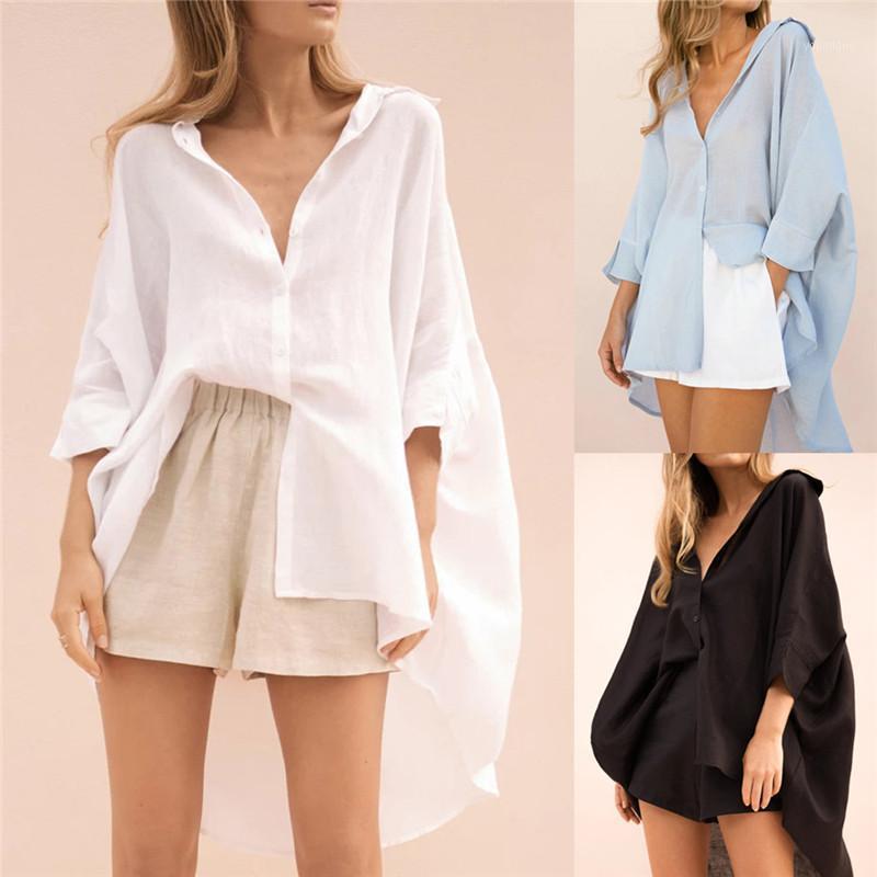 Women Long Sleeve Casual Buttons Shirt Ladies Plain OL Office Work Blouse Tops Asymmetrical Loose Plus Women' Blouses & Shirts, Black
Women Long Sleeve Casual Buttons Shirt Ladies Plain OL Office Work Blouse Tops Asymmetrical Loose Plus Women' Blouses & Shirts, Black
