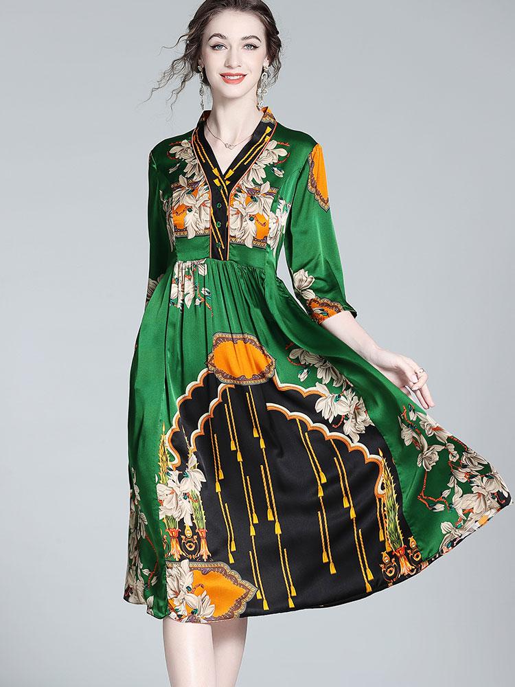 Party Dresses Spring Summer Long Print Dress Women Casual Bohemian Short Sleeve High Waist Flroal For Ladies LeisureParty, As shown
Party Dresses Spring Summer Long Print Dress Women Casual Bohemian Short Sleeve High Waist Flroal For Ladies LeisureParty, As shown