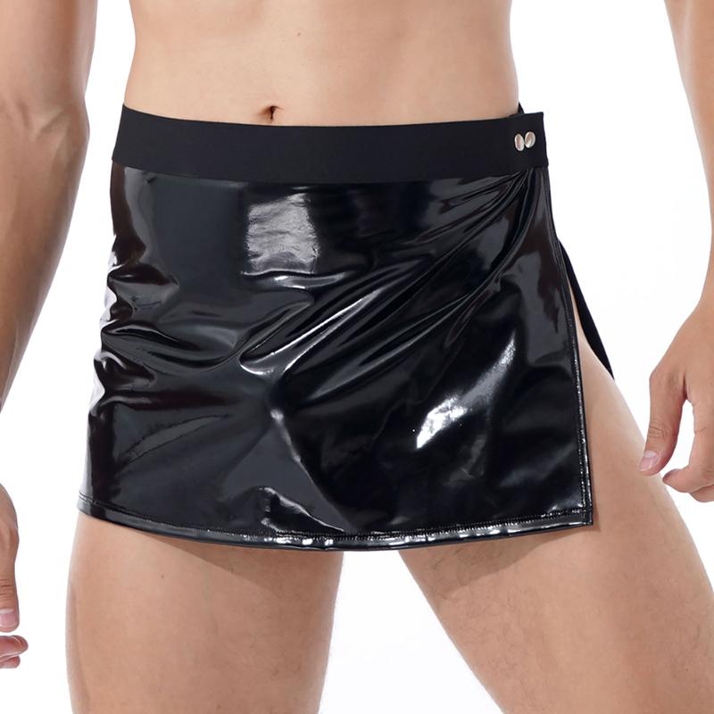 Women' Panties Shiny PVC Leather Men Exotic Show Pole Dancing Wet Look Skirt Adjustable Elastic Waistband Side Split Mini Nightclub Stage, Black
Women' Panties Shiny PVC Leather Men Exotic Show Pole Dancing Wet Look Skirt Adjustable Elastic Waistband Side Split Mini Nightclub Stage, Black