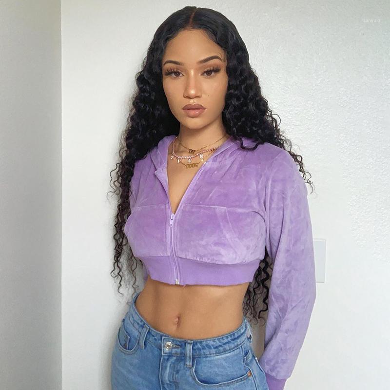Autumn Winter Fashion Cropped Hoodies Women Slim Outfits Purple Sweatshirts Zip-Up Long Sleeve Pullover Streetwear Women
Autumn Winter Fashion Cropped Hoodies Women Slim Outfits Purple Sweatshirts Zip-Up Long Sleeve Pullover Streetwear Women