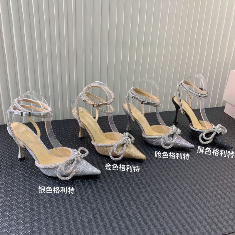 

Luxury Designer high heeled sandals womens mach Satin Bow Dress shoes Crystal Embellished rhinestone stiletto silver Heel ankle strap Evening shoe top quality, Only a shoe box