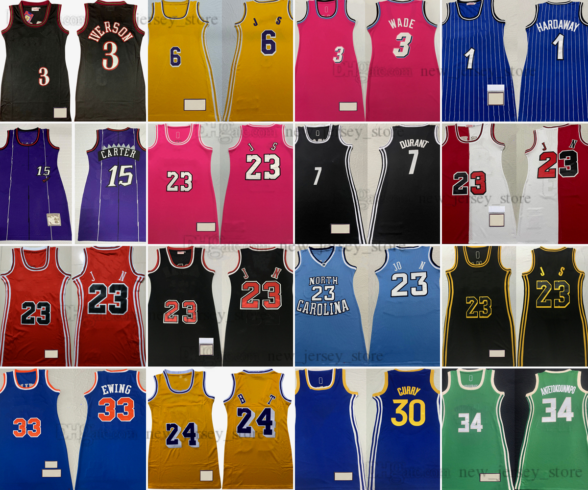 Mitchell and Ness Women Dress Basketball Jerseys Retro Stitched Skirt 3 Allen Dwyane Iverson Wade 30 Stephen 15 Vince Curry Carter 33 Patrick Blue Ewing Black White, Women dress (with team logo)
Mitchell and Ness Women Dress Basketball Jerseys Retro Stitched Skirt 3 Allen Dwyane Iverson Wade 30 Stephen 15 Vince Curry Carter 33 Patrick Blue Ewing Black White, Women dress (with team logo)