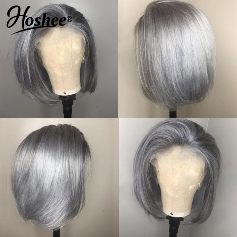 Lace Wigs Sliver Grey Short Bob Front Wig Human Hair Brazilian 13x4 Transparent Frontal For Women 150 DensityLace, As pic
Lace Wigs Sliver Grey Short Bob Front Wig Human Hair Brazilian 13x4 Transparent Frontal For Women 150 DensityLace, As pic