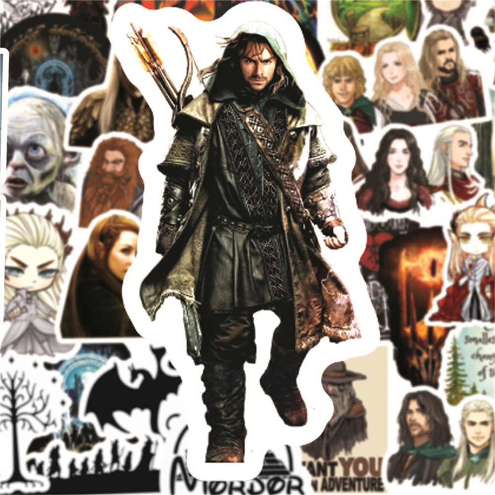 50PCS The Hobbit Movie Character Graffiti Stickers DIY Notebook Fridge Guitar Phone Cup Bike Waterproof Sticker Decal Toys