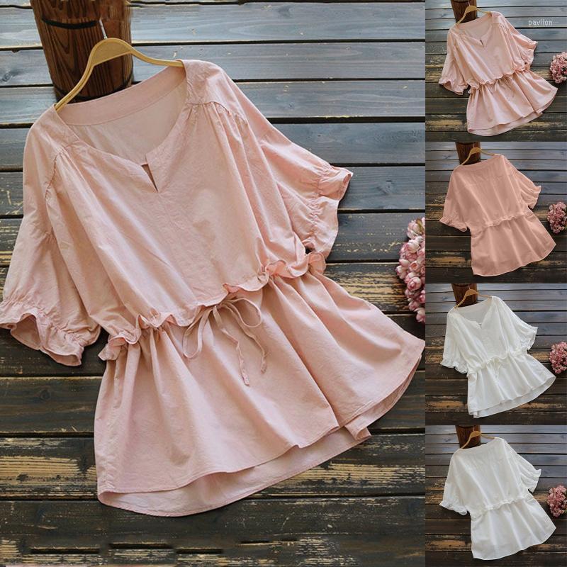 Women' Blouses & Shirts Oversized Blouse Womens V Neck Short Sleeve Pullover Ruffle Drawstrings Waist Top Loose Boho Beach BlusasWomen, Pink
Women' Blouses & Shirts Oversized Blouse Womens V Neck Short Sleeve Pullover Ruffle Drawstrings Waist Top Loose Boho Beach BlusasWomen, Pink