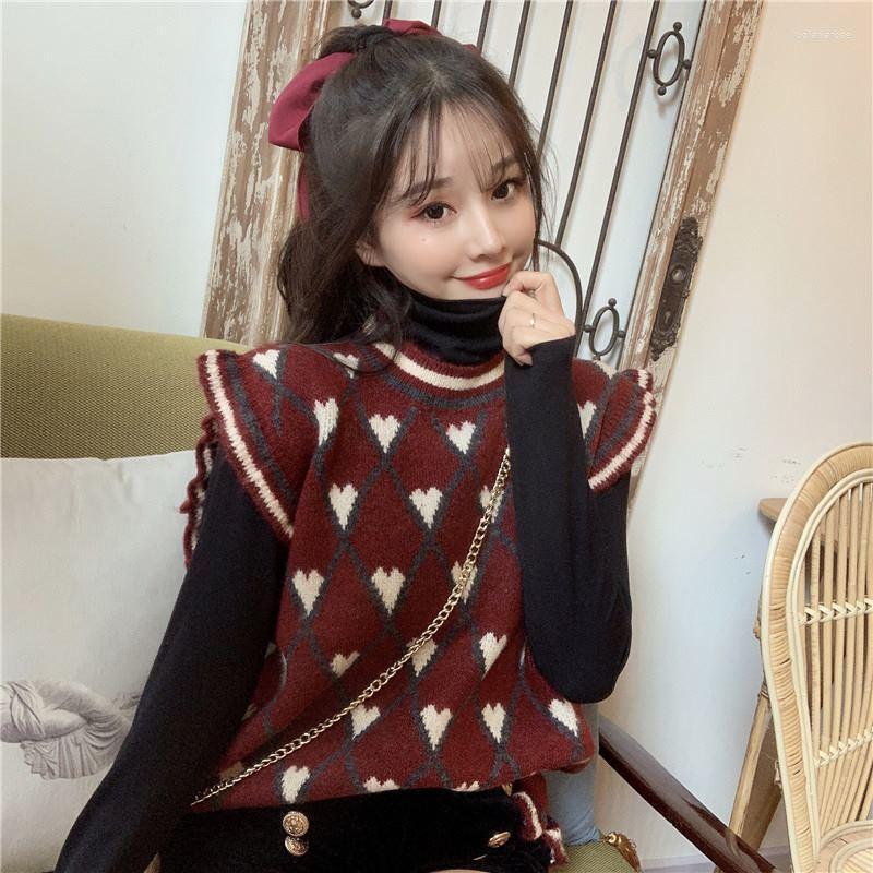 Women's Vests Early Spring 2022 Sweet Love Rhombic Waistcoat With Ruffle And Loose Lovely Pullover Knitted For Women Luci22, Gray
Women's Vests Early Spring 2022 Sweet Love Rhombic Waistcoat With Ruffle And Loose Lovely Pullover Knitted For Women Luci22, Gray