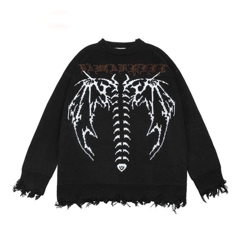 Men's Sweaters Hip Hop Women Streetwear Knitted Sweater Gothic Letter Bat Skeleton Print Pullover Men Autumn Harajuku Cotton Casual, Hui
Men's Sweaters Hip Hop Women Streetwear Knitted Sweater Gothic Letter Bat Skeleton Print Pullover Men Autumn Harajuku Cotton Casual, Hui