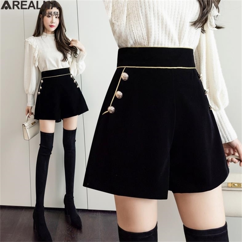 High Waist black Women' Office Shorts Wide Legged A-Line Golden velvet Shorts Female Korean Style Casual Short Pants 220419
High Waist black Women' Office Shorts Wide Legged A-Line Golden velvet Shorts Female Korean Style Casual Short Pants 220419