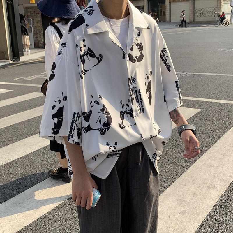 2022Summer Youth Korean Version Of Loose Panda Print Five-point Sleeve Shirt Fashion Casual Single-breasted Business Men's Shirts, Black
2022Summer Youth Korean Version Of Loose Panda Print Five-point Sleeve Shirt Fashion Casual Single-breasted Business Men's Shirts, Black