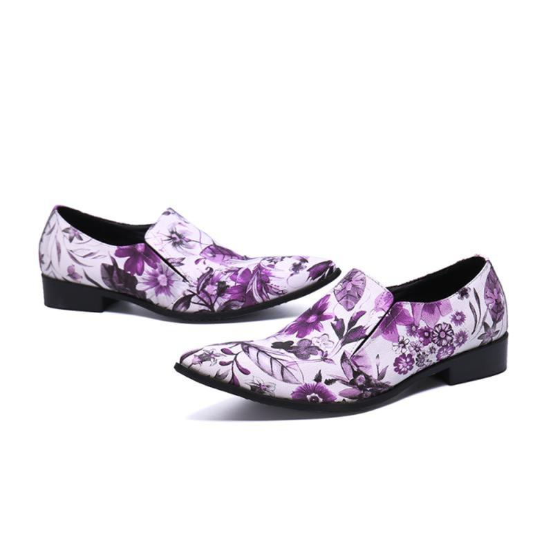 Dress Shoes Mens Purple Printed Loafers Flats Casual Soft Bottom Slip On Pointed Leather Business Men Party Dinner Formal
Dress Shoes Mens Purple Printed Loafers Flats Casual Soft Bottom Slip On Pointed Leather Business Men Party Dinner Formal
