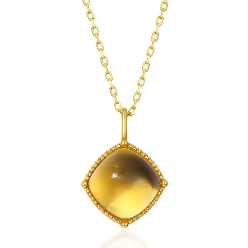Chains 925 Sterling Silver Pendant Necklace For Women Synthetic Citrine Yellow Gems Gold Plated Elegant Fine Jewelry GiftsChains
Chains 925 Sterling Silver Pendant Necklace For Women Synthetic Citrine Yellow Gems Gold Plated Elegant Fine Jewelry GiftsChains