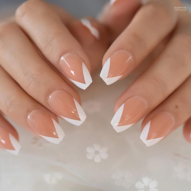 False Nails Nude Color Press On French White Border Accessories Medium Coffin Artificial Nail Prud22, L5797
False Nails Nude Color Press On French White Border Accessories Medium Coffin Artificial Nail Prud22, L5797