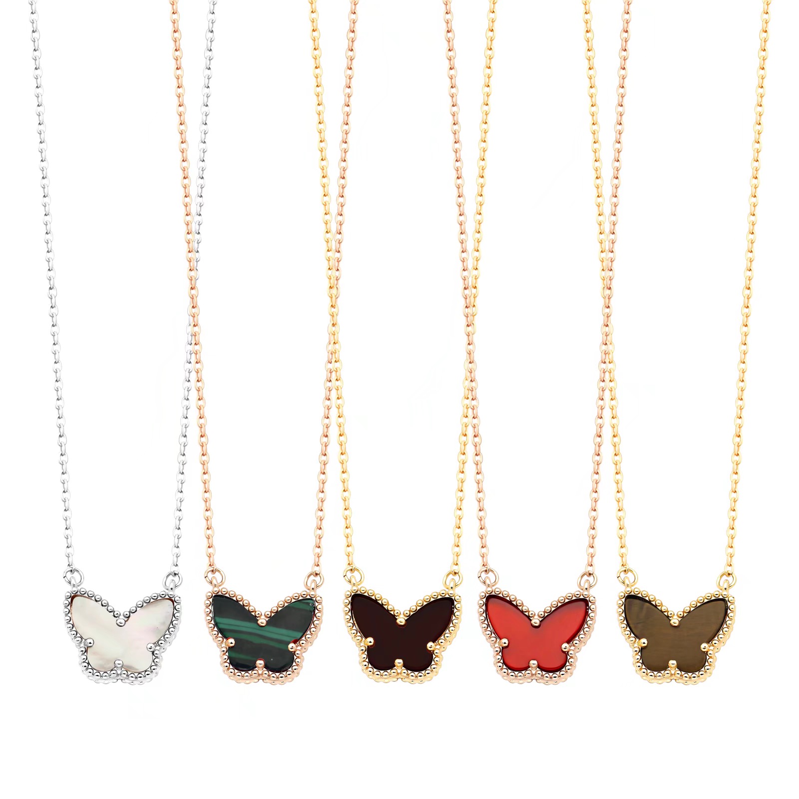 Top Quality Women Luxury Designer Necklace Titanium Steel Butterfly Pendant Necklaces
Top Quality Women Luxury Designer Necklace Titanium Steel Butterfly Pendant Necklaces
