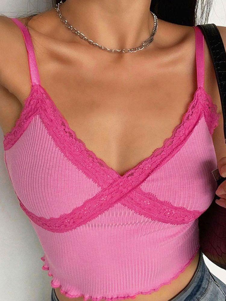 Women' Tanks & Camis Summer Lace Sexy Top Women V Neck Patchwork Crop Tops Ladies Sleeveless Spaghetti Strap Tank FemaleWomen
Women' Tanks & Camis Summer Lace Sexy Top Women V Neck Patchwork Crop Tops Ladies Sleeveless Spaghetti Strap Tank FemaleWomen