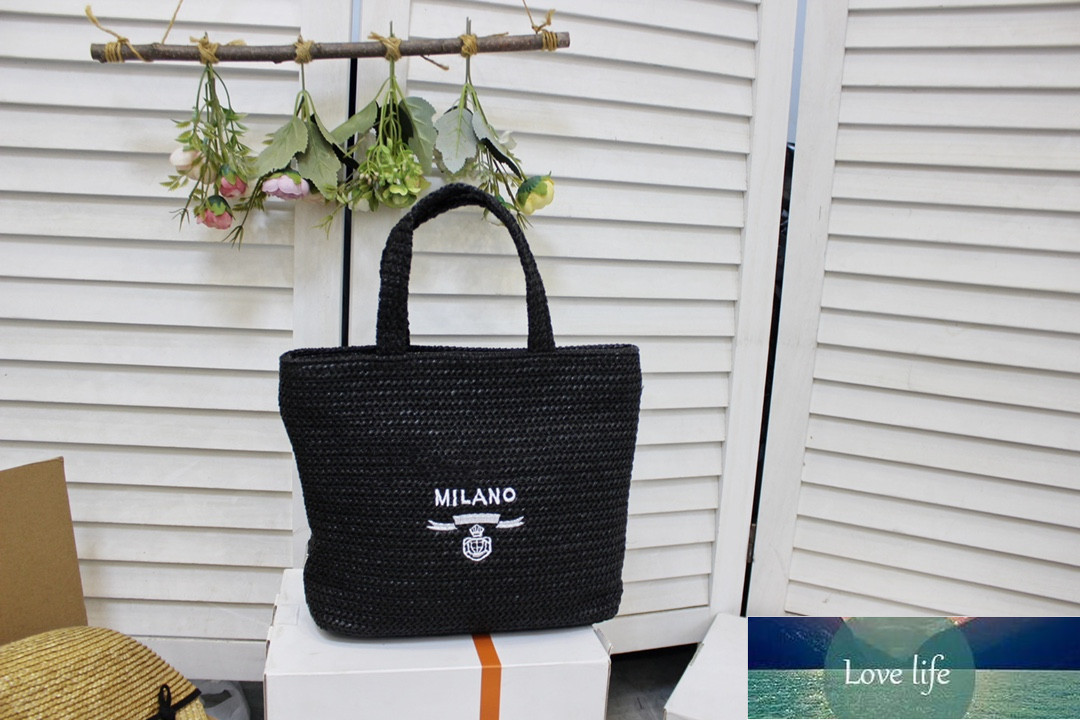 Women the Tote Bag Fashion Manual Weave Straw Fabrics Large Capacity Vacation Beach Bags Light Wild Wholesale Reusable Designer Handbags, Black
Women the Tote Bag Fashion Manual Weave Straw Fabrics Large Capacity Vacation Beach Bags Light Wild Wholesale Reusable Designer Handbags, Black