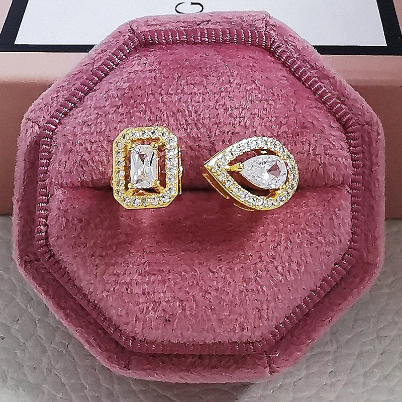 2022 New Fashion Rose Gold Silver Color Pear Princess promise Ring S925 Silver For Girl Lovers Love Christmas Gift Jewelry Wholesale