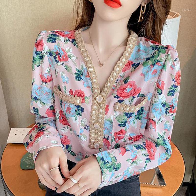 Women' Blouses & Shirts 2022 Spring French Elegance Print Long Sleeve Large Size Fashion Loose Tops V-Neck Button Chic Female, White
Women' Blouses & Shirts 2022 Spring French Elegance Print Long Sleeve Large Size Fashion Loose Tops V-Neck Button Chic Female, White