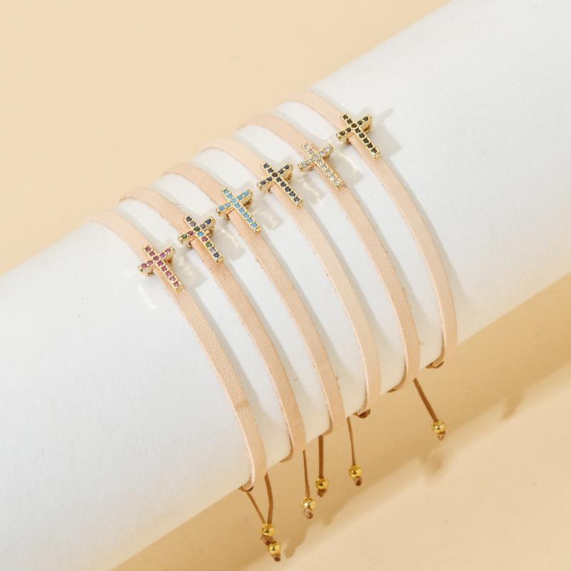 Charm Bracelets Handmade Crystal Cross Bracelet Leather Cord String Wax Rope Couple Gifts For Women Men WholesaleCharm
Charm Bracelets Handmade Crystal Cross Bracelet Leather Cord String Wax Rope Couple Gifts For Women Men WholesaleCharm