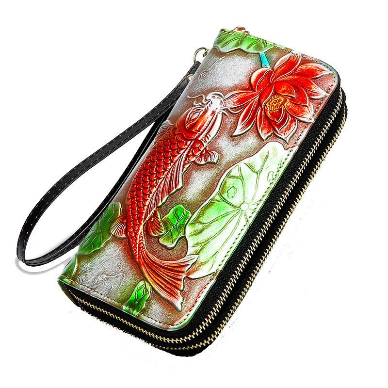 Wallets Large Women Genuine Leather Female Purse Long Womens Double Zipper Ladies Coin PurseWallets, Rose fish wallet
Wallets Large Women Genuine Leather Female Purse Long Womens Double Zipper Ladies Coin PurseWallets, Rose fish wallet