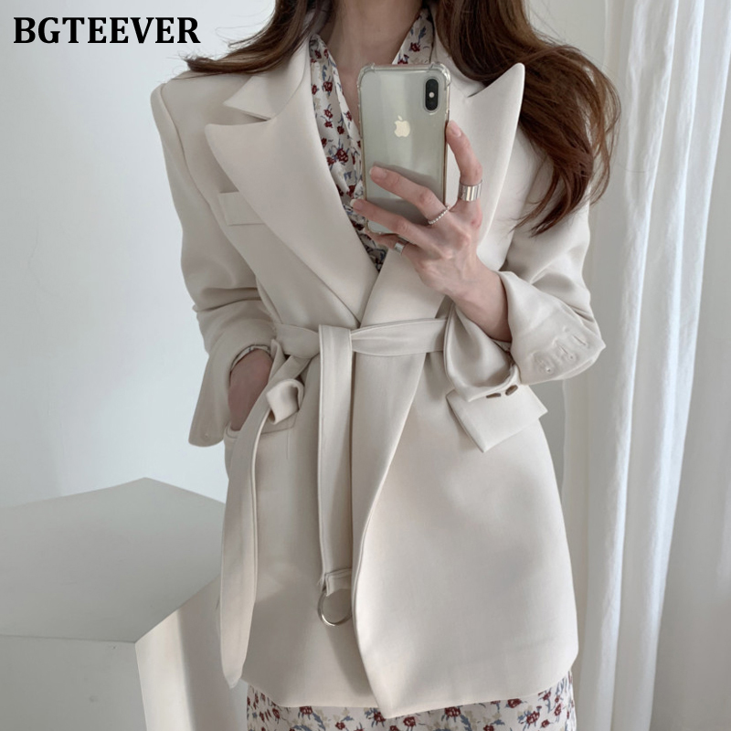 Chic Office Ladies Notched Collar Blazer Autumn Winter 2022 Long Sleeve Belted Sashes Loose Elegant Women Suit Jackets, Beige
Chic Office Ladies Notched Collar Blazer Autumn Winter 2022 Long Sleeve Belted Sashes Loose Elegant Women Suit Jackets, Beige
