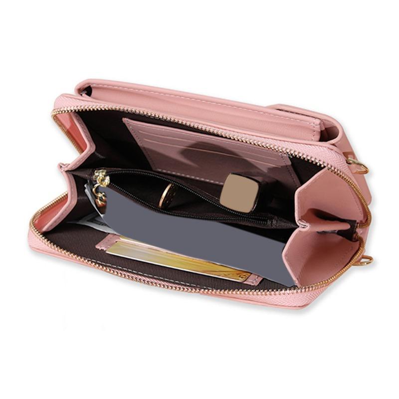 Evening Bags Women Wallet Shoulder Mini Leather Straps Mobile Phone Big Card Holders Handbag Money Pockets Small Bagsevening