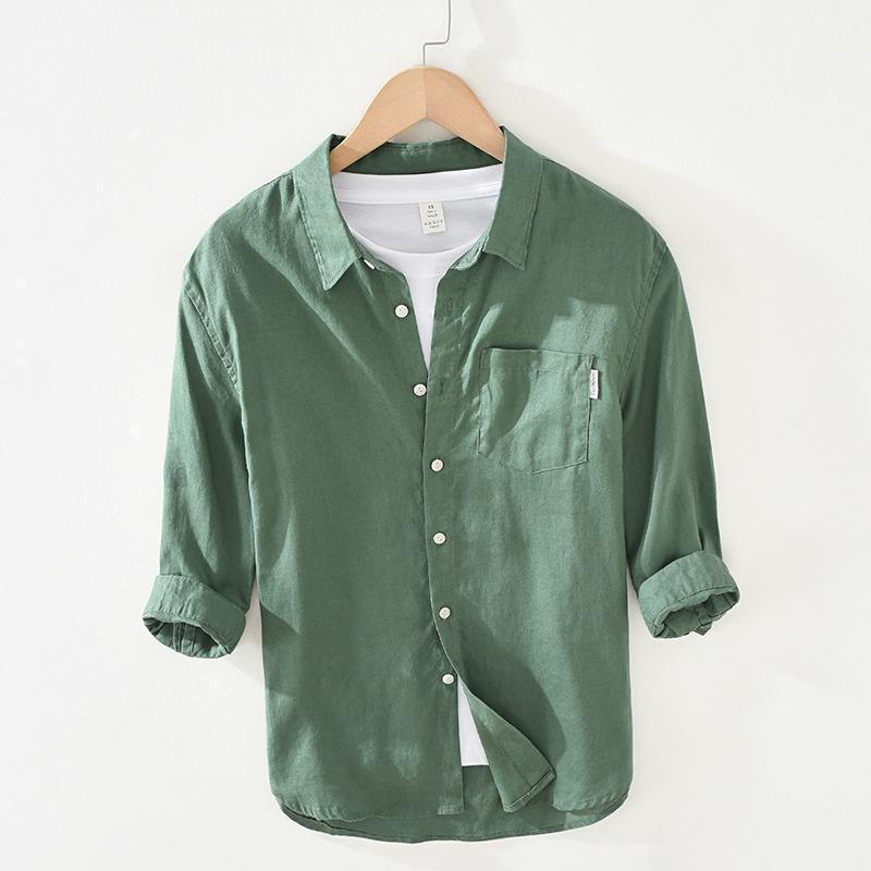 Men's Casual Shirts 1806 Summer Men Linen Three Quarter Sleeve Simple Fashion Urban Breathable Comfortable Square Collar Male Camicia, 1806 green
Men's Casual Shirts 1806 Summer Men Linen Three Quarter Sleeve Simple Fashion Urban Breathable Comfortable Square Collar Male Camicia, 1806 green