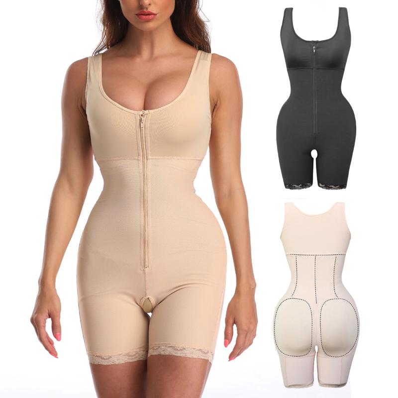 Women' Shapers Plus Size Shapewear Bodysuit Waist Reductoras Latex Body Shaper Post Liposuction Girdle Clip Zip Postnatal Cincher, Black
Women' Shapers Plus Size Shapewear Bodysuit Waist Reductoras Latex Body Shaper Post Liposuction Girdle Clip Zip Postnatal Cincher, Black