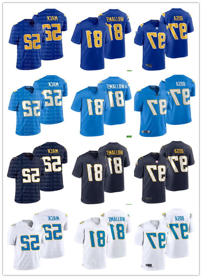 Men Women Youth Los''Angeles''Chargers''52 Khalil Mack 13 Keenan Allen 27 J.C. Jackson 3 Derwin James 97 Bosa 10 Justin Herbert Football Jerseys, Colour
Men Women Youth Los''Angeles''Chargers''52 Khalil Mack 13 Keenan Allen 27 J.C. Jackson 3 Derwin James 97 Bosa 10 Justin Herbert Football Jerseys, Colour
