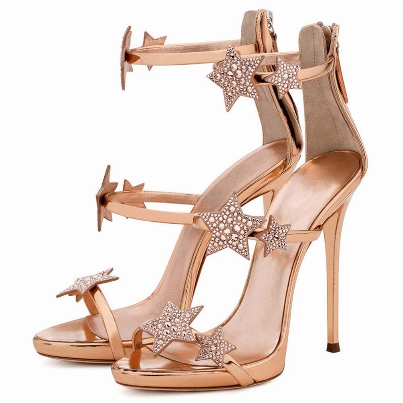 Dress Shoes Star Rhinestone Stiletto Heel Sandals Bling Open Toe Women Silver Champagne Gold Black Crystal High
Dress Shoes Star Rhinestone Stiletto Heel Sandals Bling Open Toe Women Silver Champagne Gold Black Crystal High